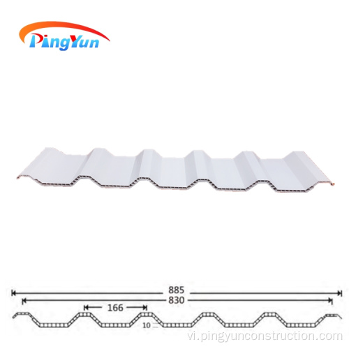 tấm cách nhiệt tejas PVC tấm lợp rỗng